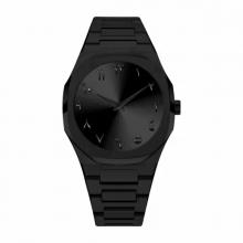 Minimalist Arabic Dial Luxury Quartz Watch Black